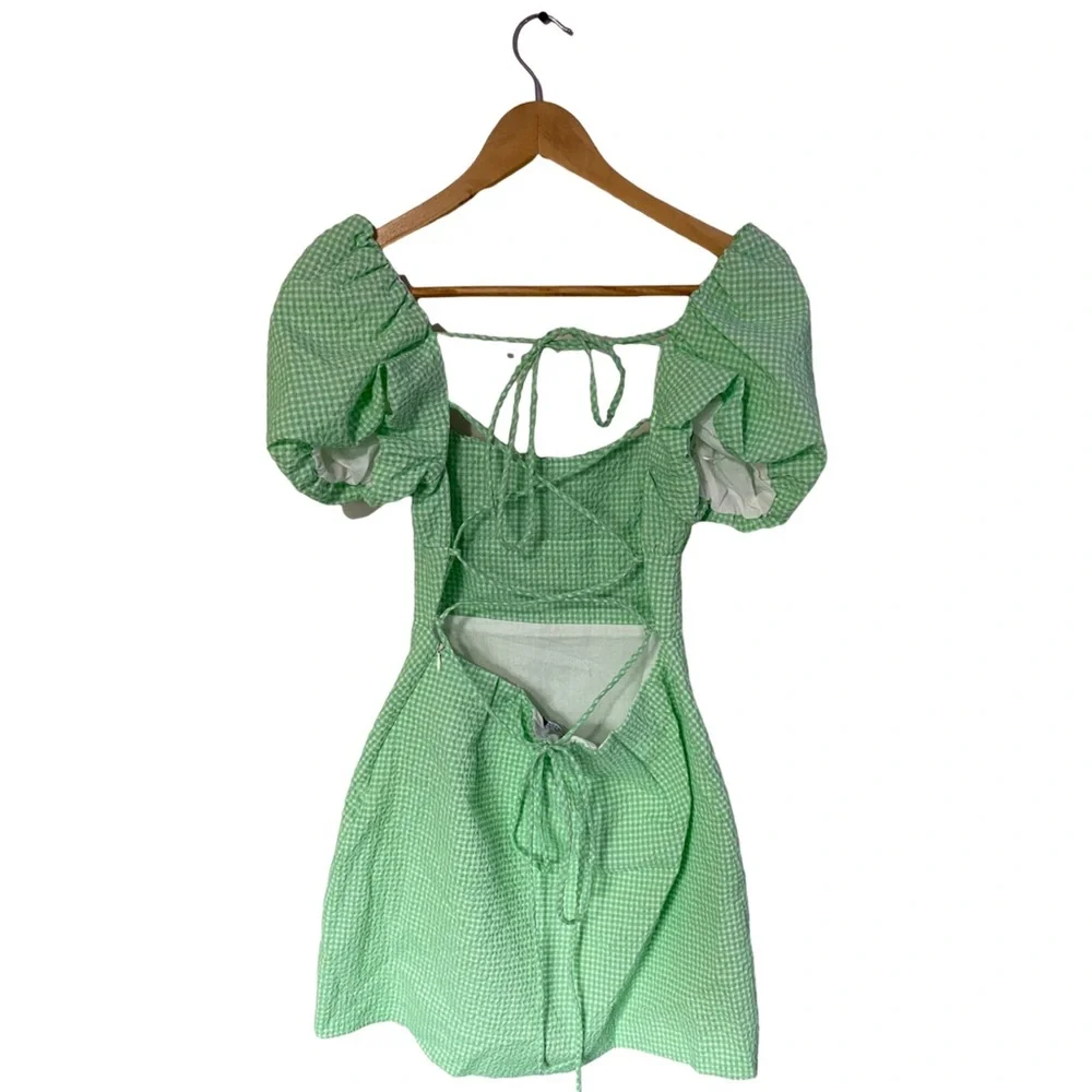 🏷️ NWT Zara Gingham Dress - Picture 4 of 6